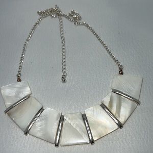 Collar Style Necklace Silver-Tone